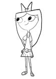 Dibujo colorear Phines y Ferb Candace