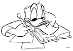 Dibujo para colorear de Pato Donald 