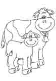Colorear vaca y ternero