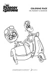 Dibujo para colorear Las aventuras de Peabody y Sherman. En la moto