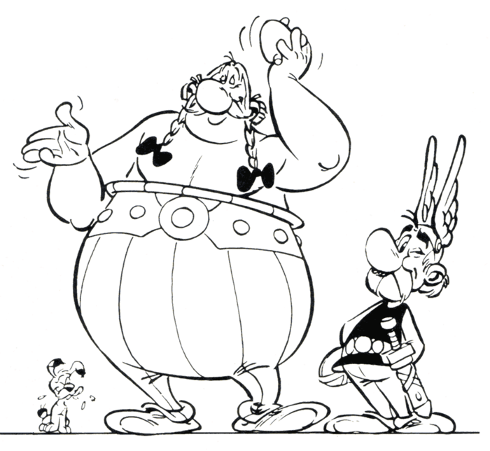 asterix et obelix. hair Asterix and Obelix