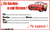 Targeta invitacin Cars