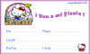 Targeta invitacin Hello Kitty