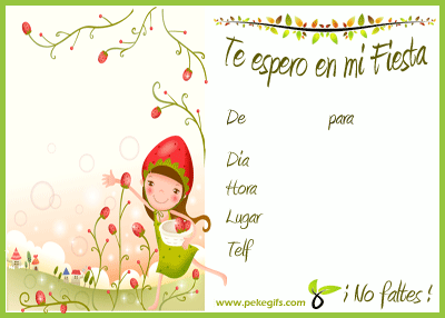 Targeta invitacin fiesta